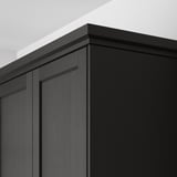 LERHYTTAN Deco strip, contoured edge, black stained, 221 cm