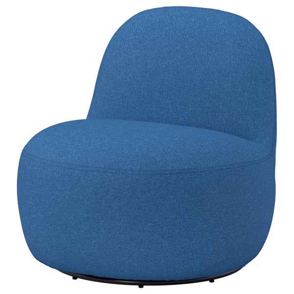 LILLESÄTER Swivel easy chair, Gunnared dark blue