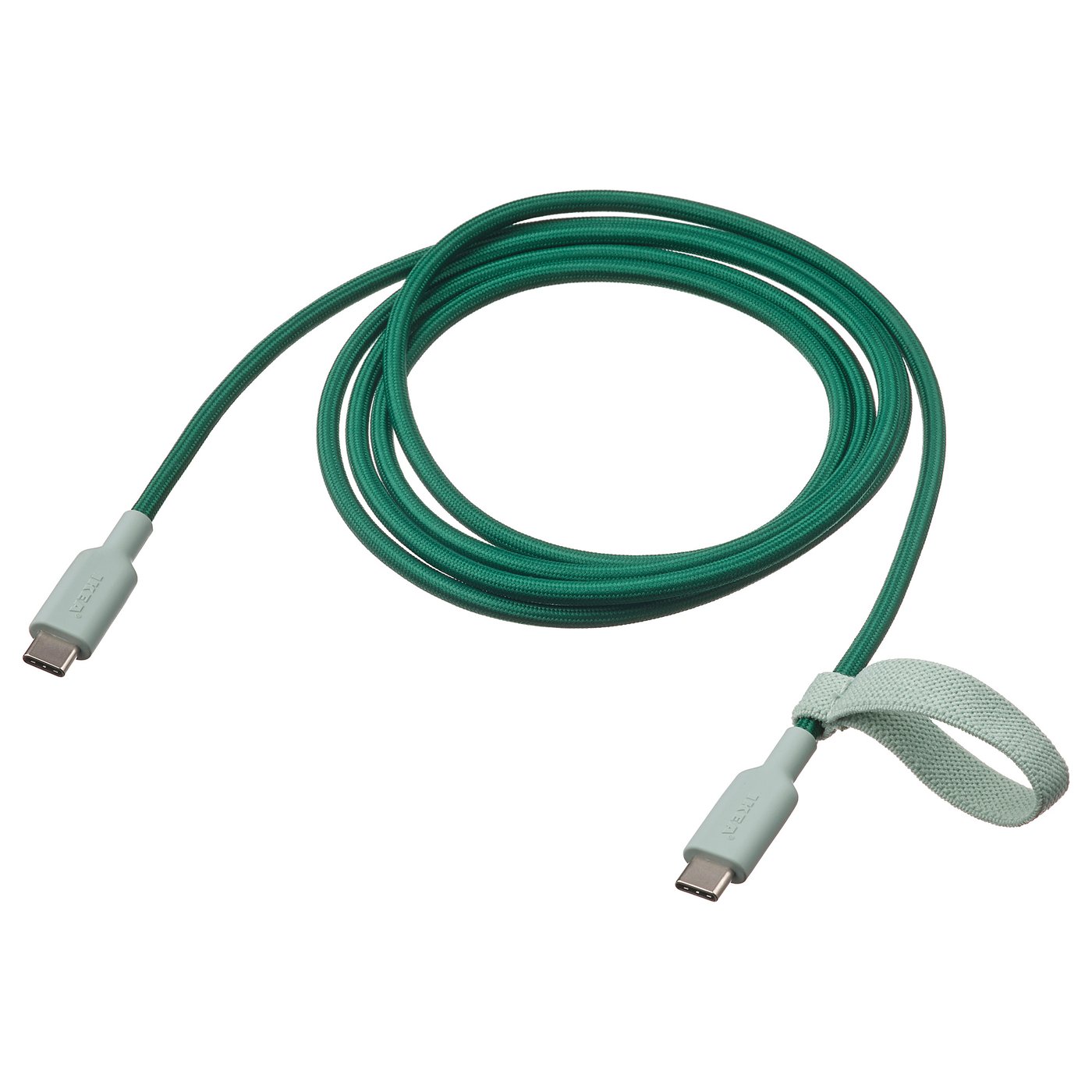 LILLHULT USB-C to USB-C, green, 1.5 m - IKEA