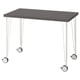 LINNMON / KRILLE Desk, dark grey/white, 100x60 cm