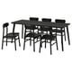 Option: LISABO / RÖNNINGE Table and 6 chairs, black/black, 200x78 cm
