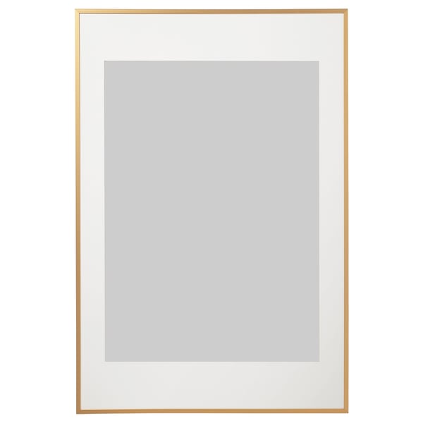 LOMVIKEN Frame, gold-colour, 61x91 cm