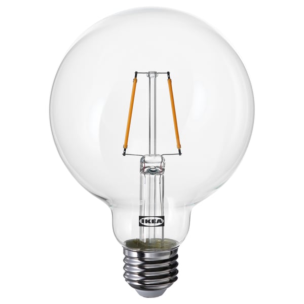 LUNNOM LED bulb E26 150 lumen, globe clear, 95 mm