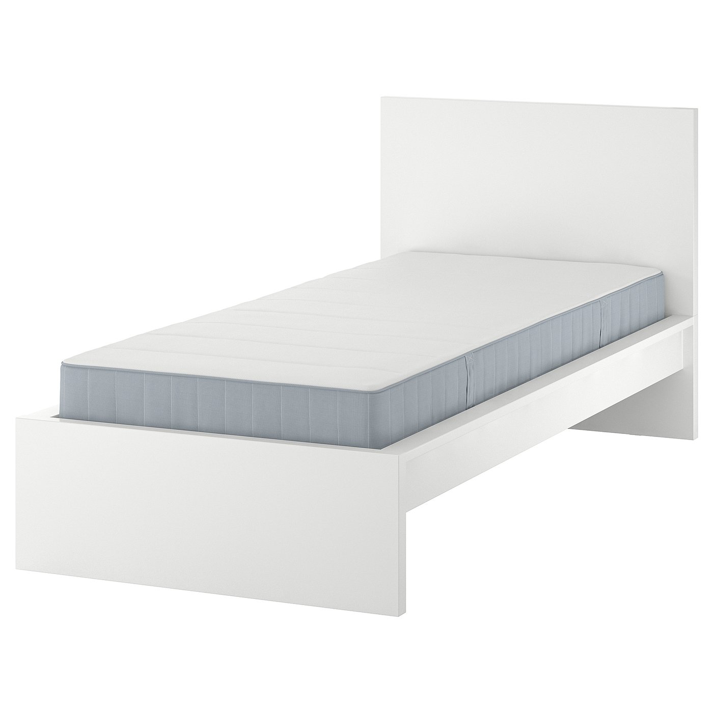 MALM bed frame with mattress, white/Vesteröy extra firm