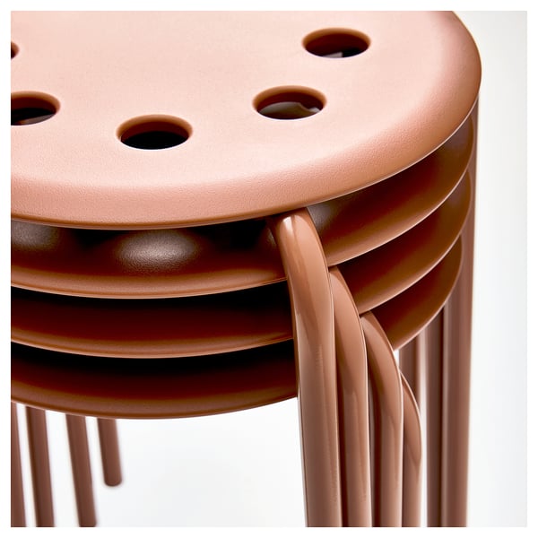 MARIUS Stool, red-brown, 45 cm