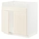 METOD Base cab f HAVSEN double bowl sink, white/Bodbyn off-white, 80x60x80 cm