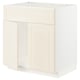 METOD Base cabinet f sink w 2 doors/front, white/Bodbyn off-white, 80x60x80 cm