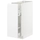 METOD Base cabinet/pull-out int fittings, white/Voxtorp high-gloss/white, 30x60x80 cm