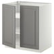 METOD Base cabinet with shelves/2 doors, white/Bodbyn grey, 80x60x80 cm