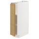 METOD Base cabinet with shelves, white/Voxtorp oak effect, 20x60x80 cm