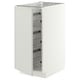 METOD Base cabinet with wire baskets, white/Aspudden light grey, 40x60x80 cm