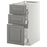 METOD Base cb 3 frnts/2 low/1 md/1 hi drw, white Maximera/Bodbyn grey, 40x60x80 cm