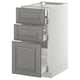 METOD Base cb 3 frnts/2 low/1 md/1 hi drw, white Maximera/Bodbyn grey, 40x60x80 cm