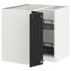 METOD Corner base cabinet with carousel, white/Nickebo matt anthracite, 88x88x80 cm