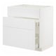 METOD / MAXIMERA Base cab f sink+3 fronts/2 drawers, white/Stensund white, 80x60x80 cm