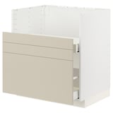 METOD / MAXIMERA Base cab f TALLSJÖN sink, white/Havstorp beige, 80x60 cm