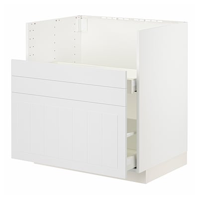 METOD / MAXIMERA Base cab f TALLSJÖN sink, white/Stensund white, 80x60 cm