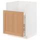 METOD / MAXIMERA Base cab f TALLSJÖN sink, white/Vedhamn oak, 60x60 cm