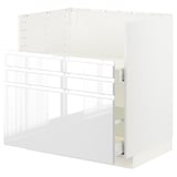 METOD / MAXIMERA Base cab f TALLSJÖN sink, white/Voxtorp high-gloss/white, 80x60 cm