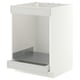 METOD / MAXIMERA Base cab for hob+oven w drawer, white/Aspudden light grey, 60x60x80 cm