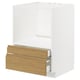 METOD / MAXIMERA Base cabinet f combi micro/drawers, white/Voxtorp oak effect, 60x60x80 cm