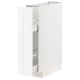 METOD / MAXIMERA Base cabinet/pull-out int fittings, white Enköping/white wood effect, 20x60x80 cm