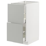 METOD / MAXIMERA Base cb 2 fronts/2 high drawers, white/Havstorp light grey, 40x60x80 cm