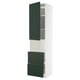 METOD / MAXIMERA Hi cab f micro w door/2 drawers, white/Havstorp deep green, 60x60x240 cm