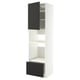 METOD white cabinet with black doors, adjustable shelves.