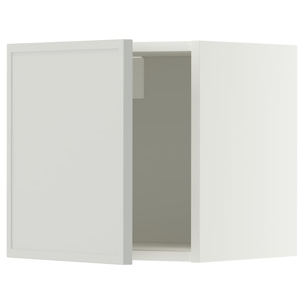 METOD Wall cabinet, white/Aspudden light grey, 40x37x40 cm