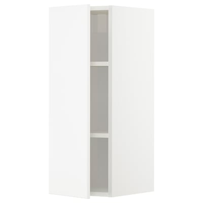 METOD Wall cabinet with shelves, white/Veddinge white, 30x37x80 cm