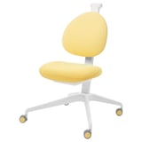 MICKE / DAGNAR Desk and chair, white/yellow