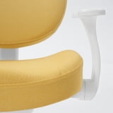 MICKE / GUNRIK Desk and chair, white/yellow