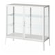 MILSBO Glass-door cabinet, white, 101x100 cm