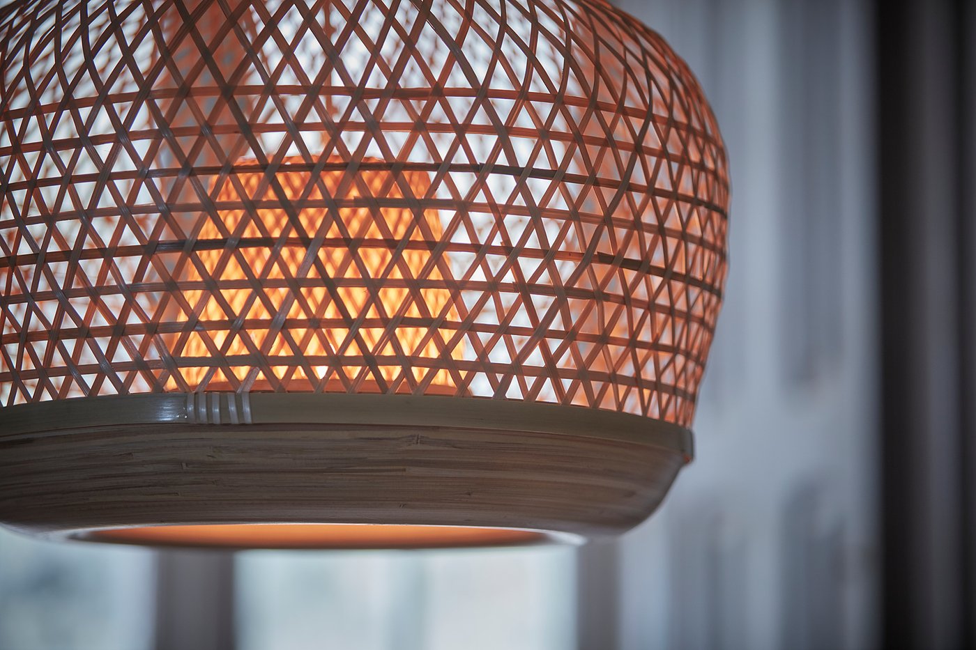 MISTERHULT pendant lamp, bamboo/handmade, 45 cm - IKEA