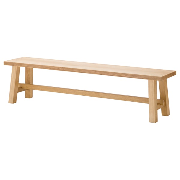 MÖCKELBY Bench, oak, 177 cm
