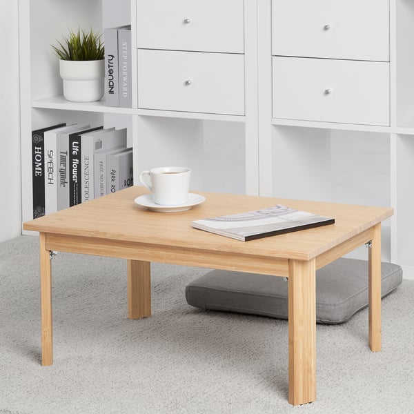 MOXBODA Coffee table, foldable/bamboo, 65x45 cm