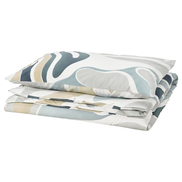 MYGGLASVINGE Duvet cover and pillowcase, multicolour, 150x200/50x80 cm