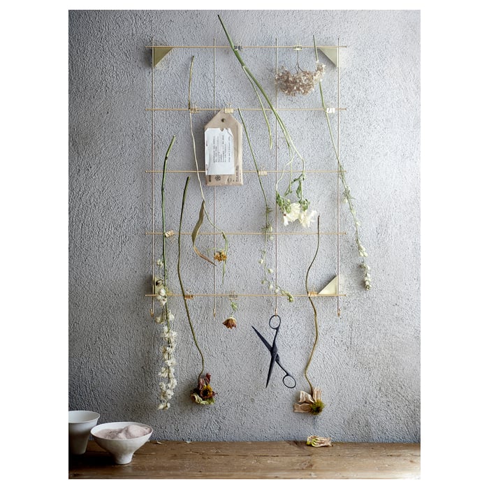 MYRHEDEN Memo board with clips brasscolour IKEA