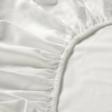 NATTJASMIN Fitted sheet, white, 180x200 cm