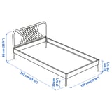 NESTTUN Bed frame, white/Lönset, 120x200 cm