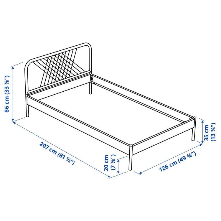 NESTTUN bed frame, white, 120x200 cm IKEA