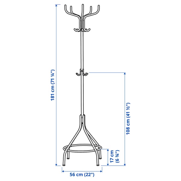 Illustration with measurements for the product: NIPÅSEN.