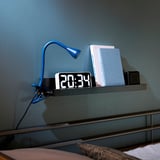 NOLLNING Clock/thermometer/alarm, white, 18x8 cm