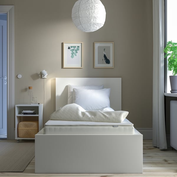 NOPAKTE Mattress pad, white, 90x200 cm