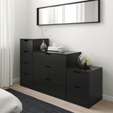NORDLI Chest of 9 drawers, anthracite, 160x99 cm
