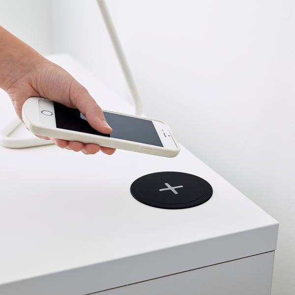 NORDMÄRKE Wireless charger - black, cork - IKEA