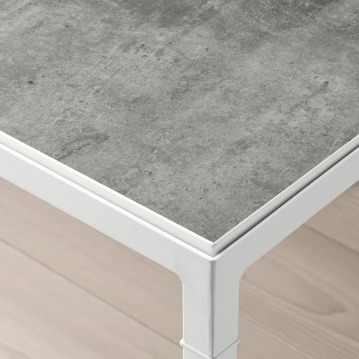 NYBODA Coffee table w reversible table top, light grey concrete effect