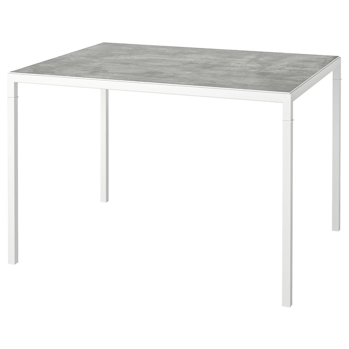 NYBODA Coffee table w reversible table top, light grey concrete effect