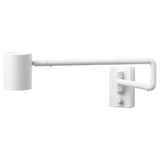 NYMÅNE Wall lamp w swing arm, wired-in, white